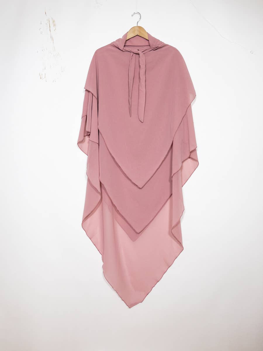 Khimar dreilagig Chiffon