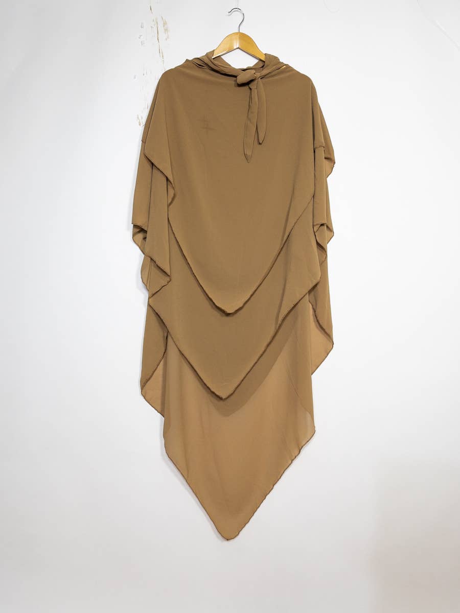 Khimar dreilagig Chiffon