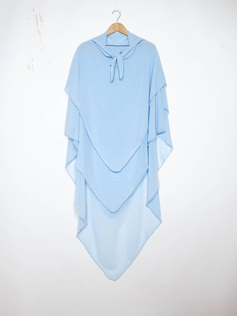 Khimar dreilagig Chiffon