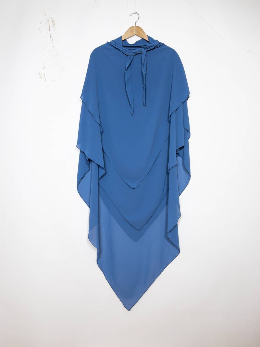 Khimar dreilagig Chiffon
