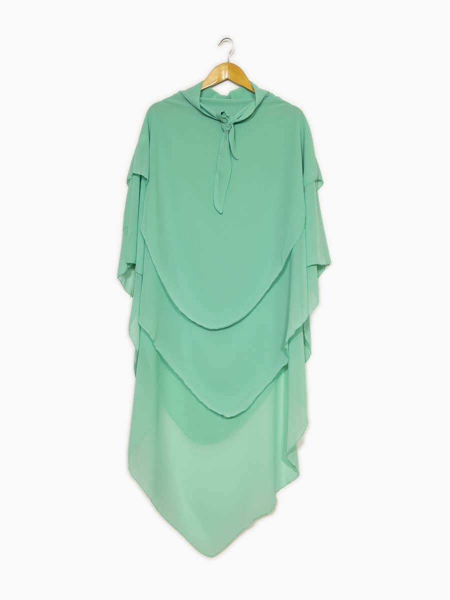 Khimar dreilagig Chiffon