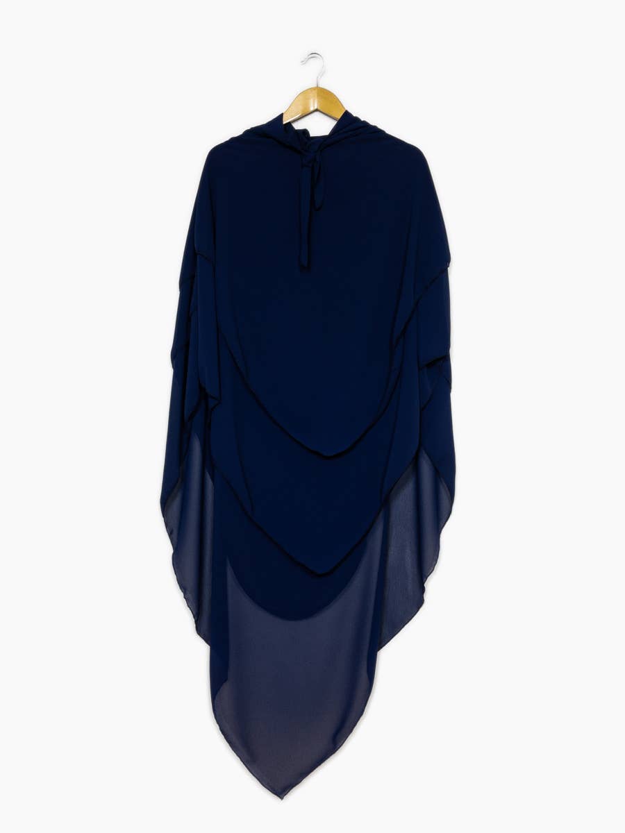 Khimar dreilagig Chiffon