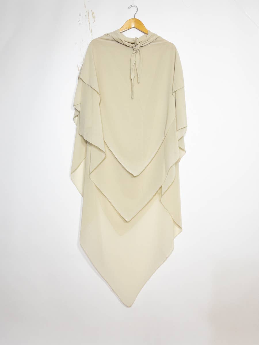 Khimar dreilagig Chiffon