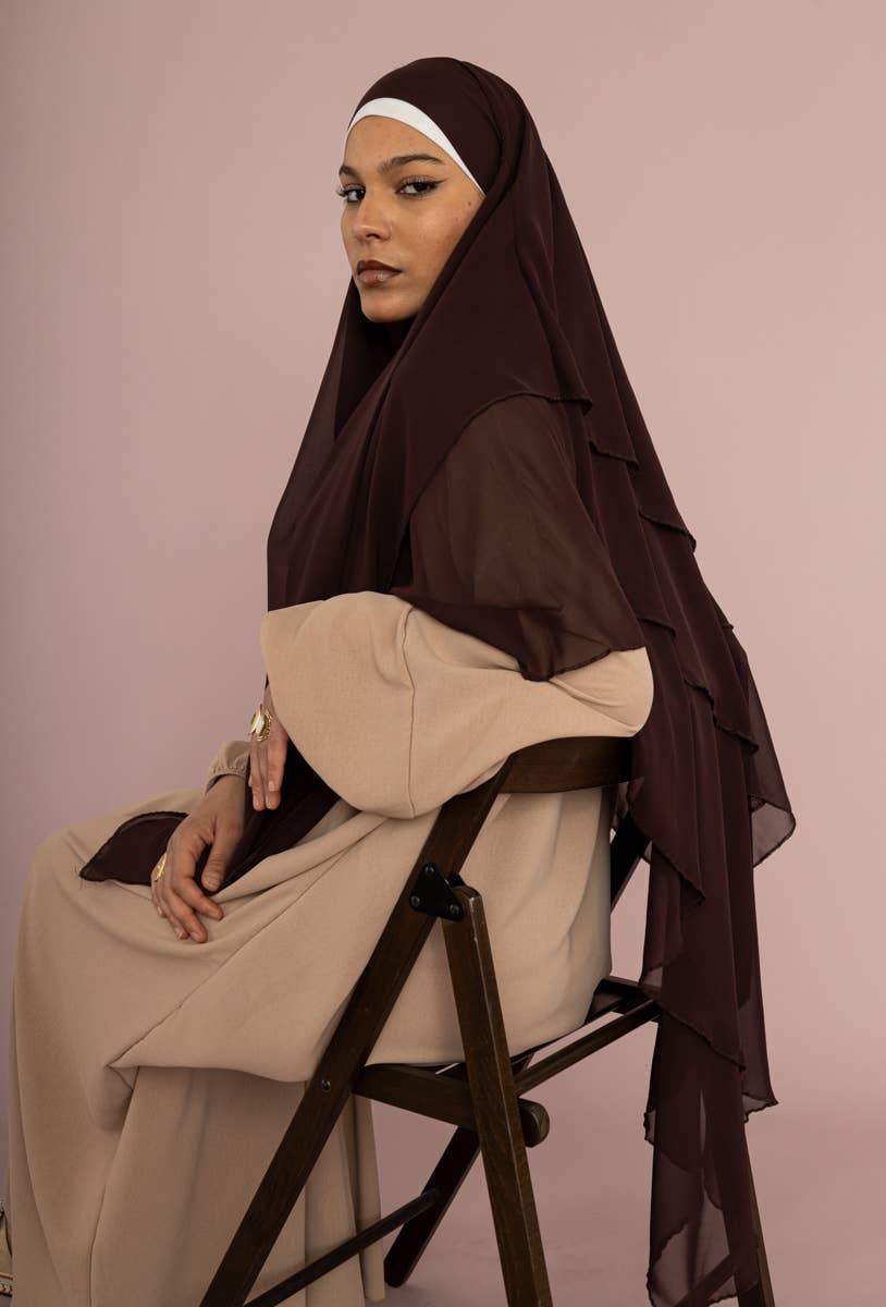 Khimar dreilagig Chiffon