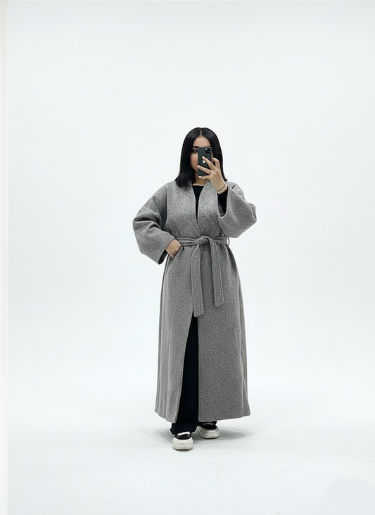 Langer Wollmantel mit Gürtel 🧶 🧥