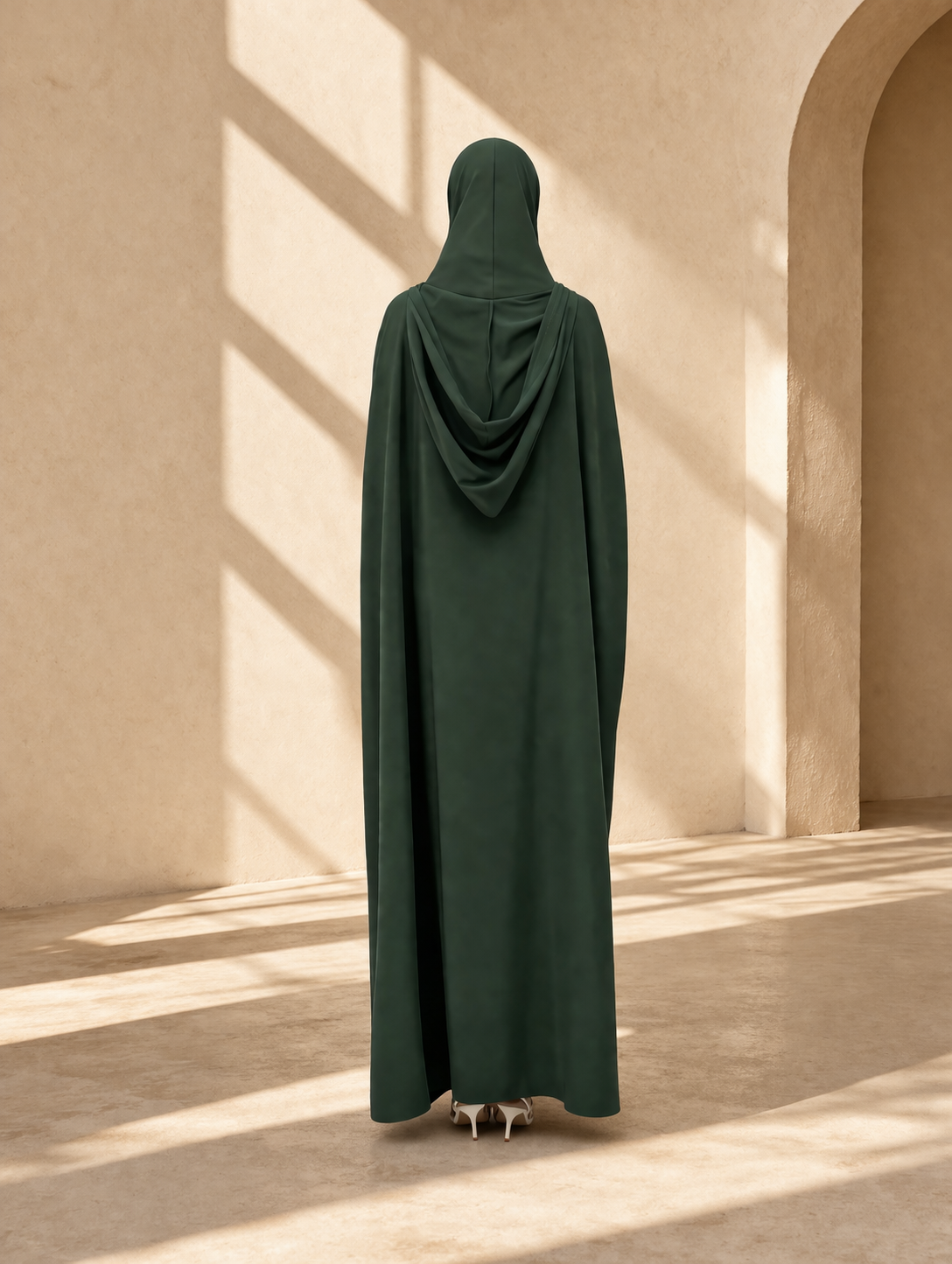 Gebetskleid Premium - Jilbab mit Kapuze lang & blickdicht