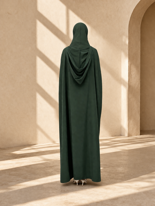 Gebetskleid Premium - Jilbab mit Kapuze lang & blickdicht