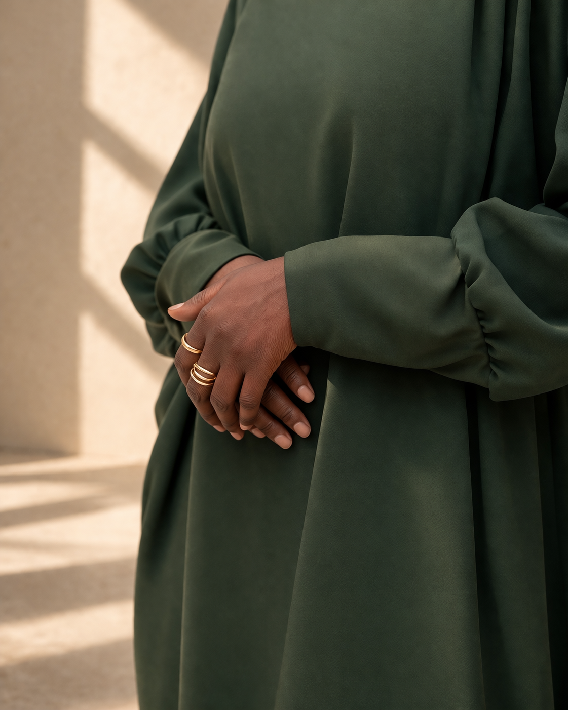 Gebetskleid Premium - Jilbab mit Kapuze lang & blickdicht