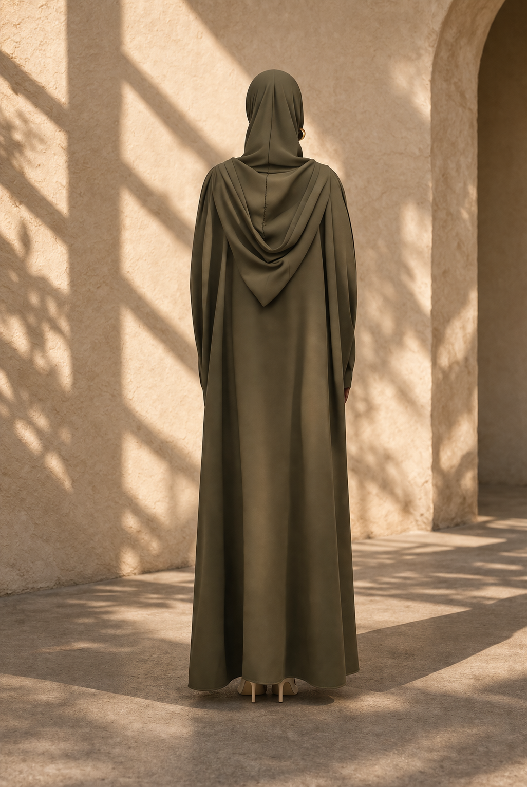 Gebetskleid Premium - Jilbab mit Kapuze lang & blickdicht