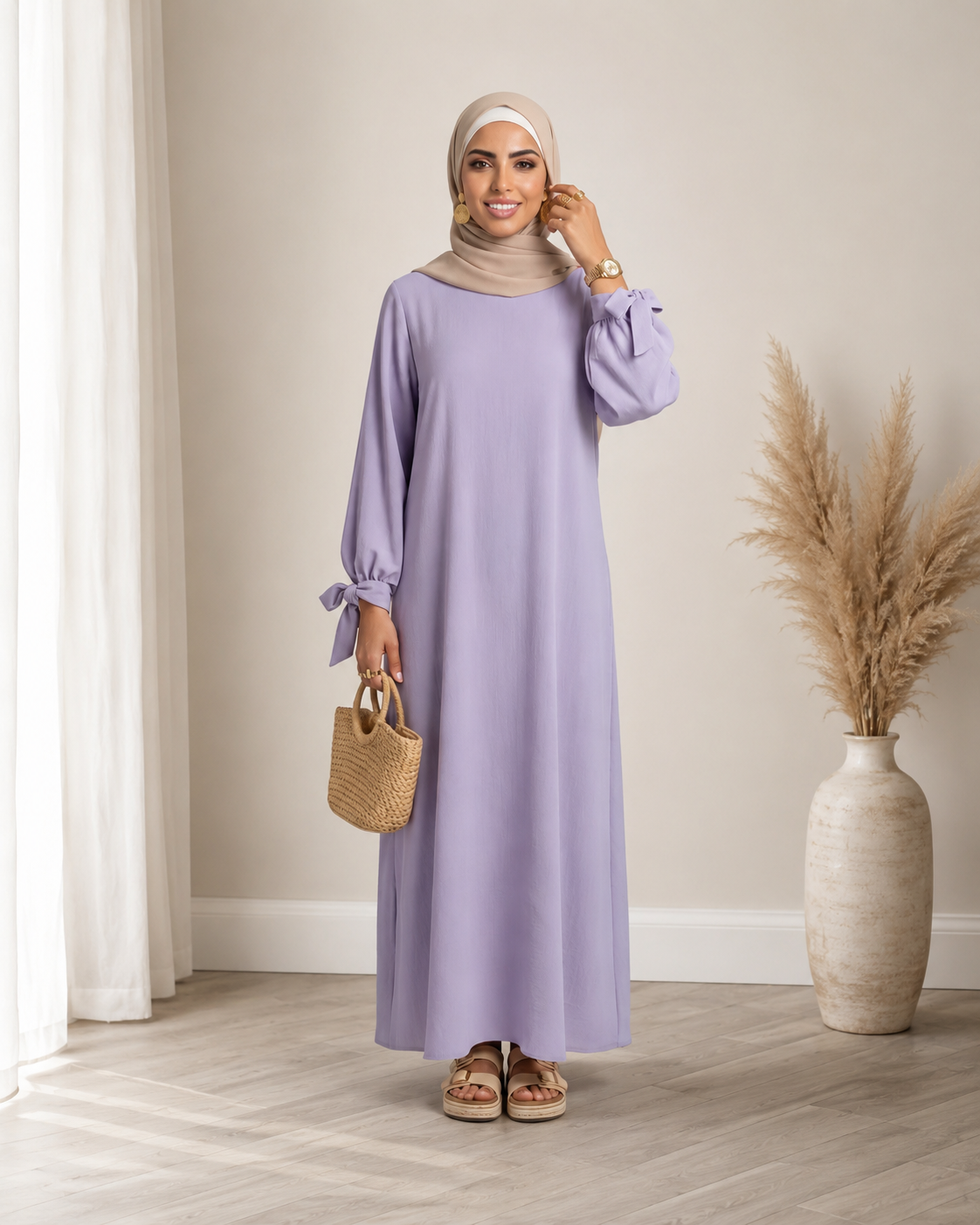 Abaya Medina mit Schleife