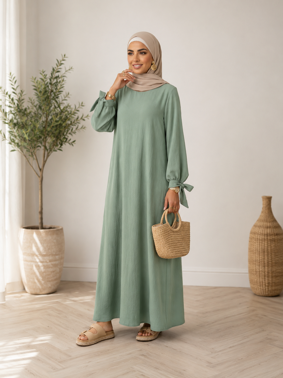 Abaya Medina mit Schleife