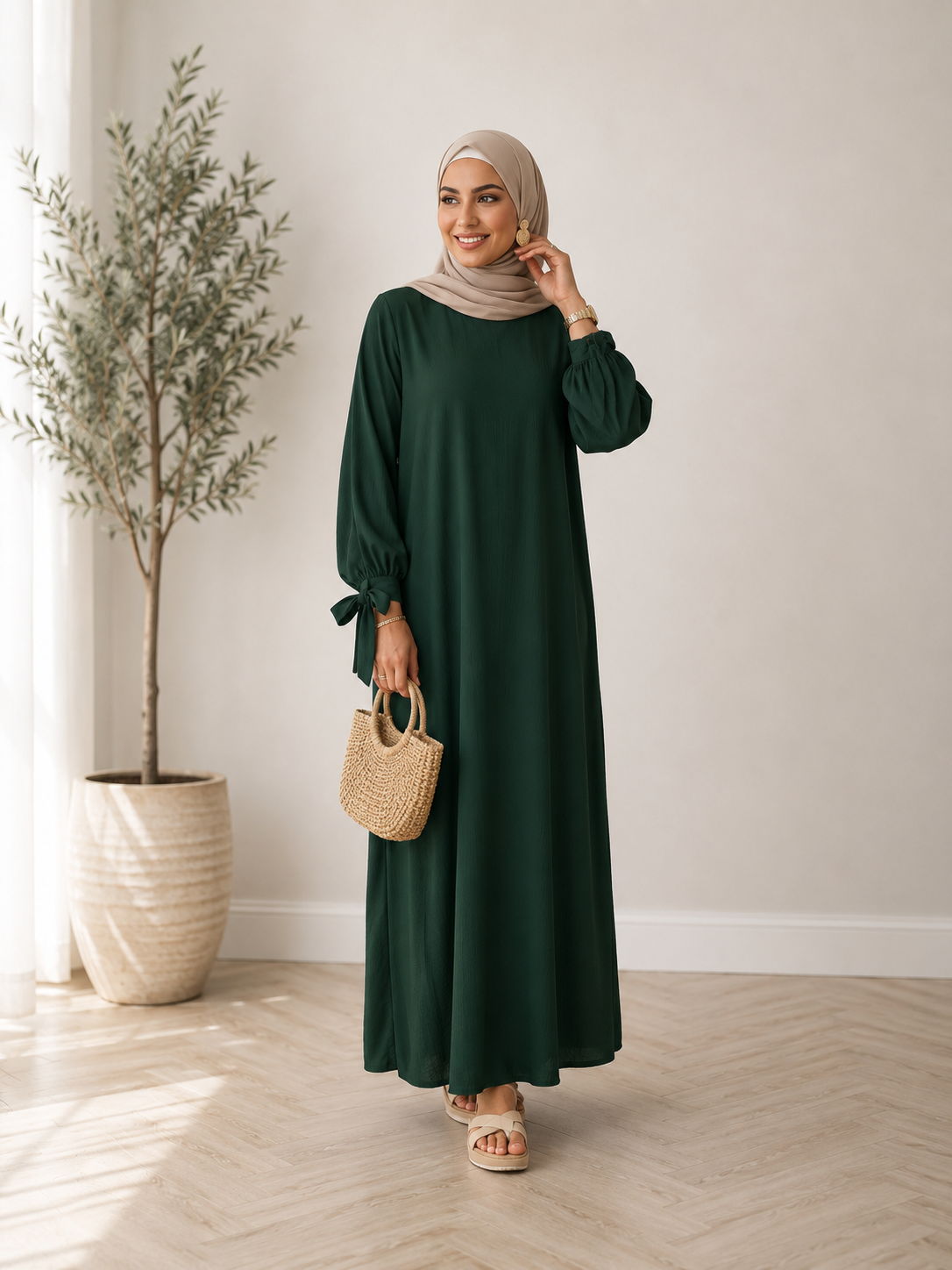 Abaya Medina mit Schleife