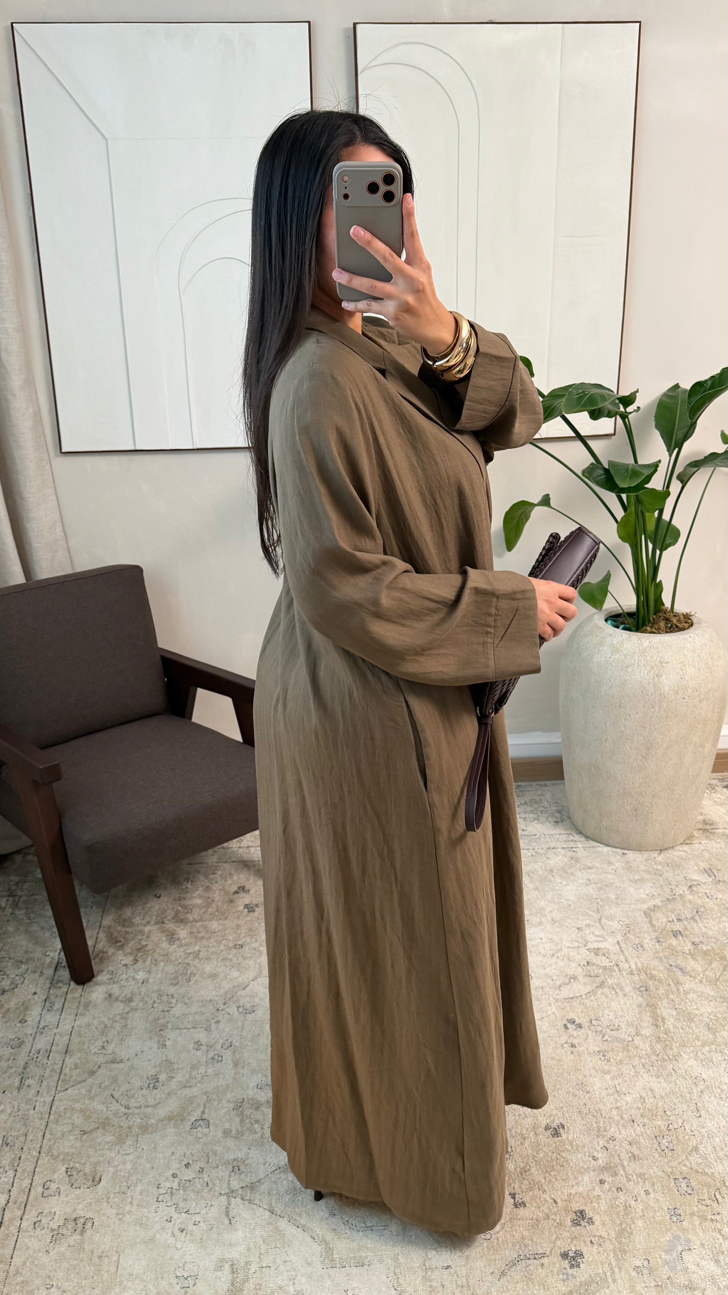 Tencel-Viskose Kimono mit Unterkleid - 143cm lang