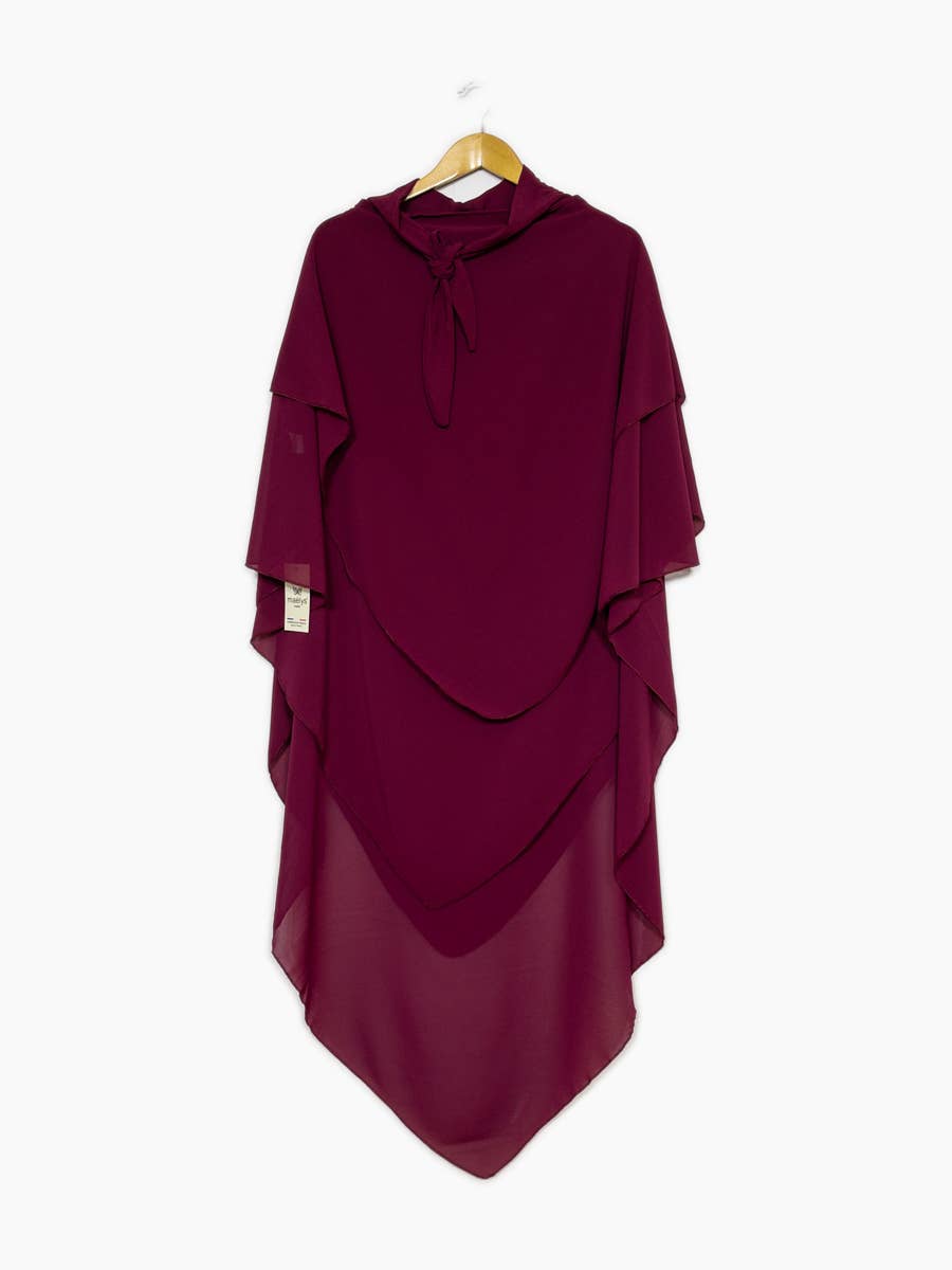 Khimar dreilagig Chiffon